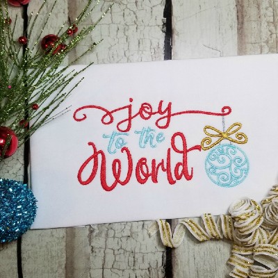 joy to the world embroidery designs
